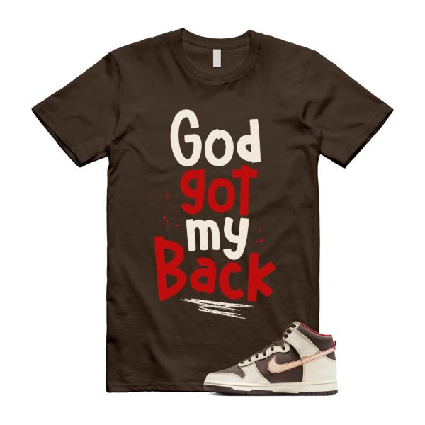 Dunk Baroque Brown Sesame Coconut Milk Mystic Red High T Shirt Match GOD ,DB2179-200 Jezsport.com