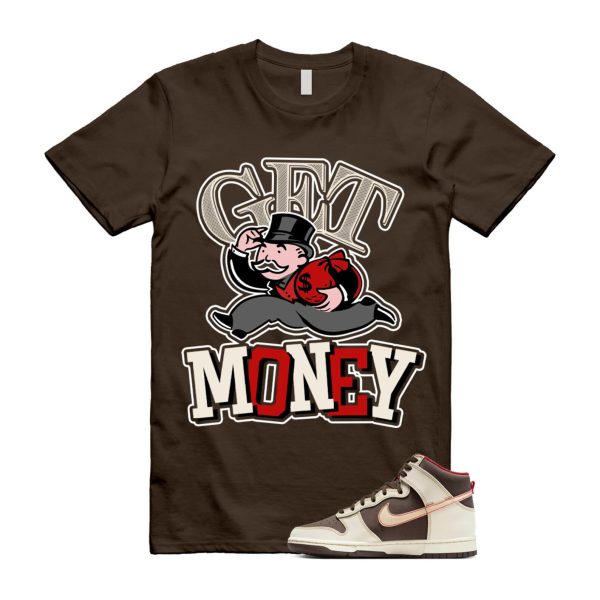 Dunk Baroque Brown Sesame Coconut Milk Mystic Red High T Shirt Match GM ,DB2179-200 Jezsport.com