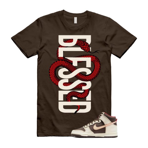 Dunk Baroque Brown Sesame Coconut Milk Mystic Red High T Shirt Match SNAKEBLS ,DB2179-200 Jezsport.com