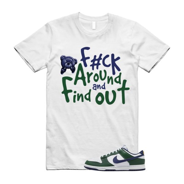 Dunk Fir Midnight Navy Low University Gold White T Shirt Match FCK Jezsport.com