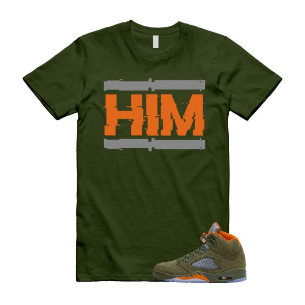 5 Olive Army Solar Orange Black Retro T Shirt Match HIM, DD0587-308 Jezsport.com