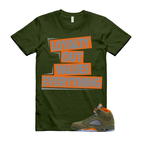 5 Olive Army Solar Orange Black Retro T Shirt Match LOVE, DD0587-308 Jezsport.com