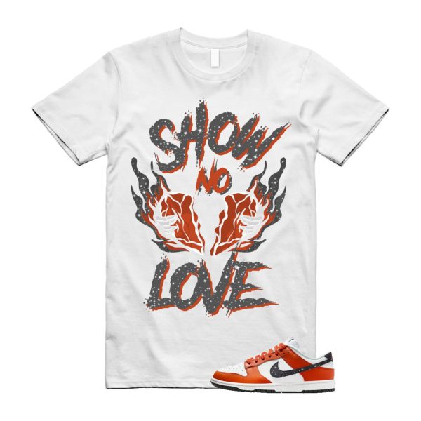 Dunk Night Sky Campfire Orange Anthracite Low Summit White T Shirt Match NO LOVE ,FV6909-800 Jezsport.com