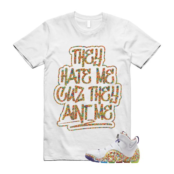 4 Fruity Pebbles True Red Mean Green Varsity Purple Lebron White T Shirt Match AINT ME, DQ9310-100 Jezsport.com