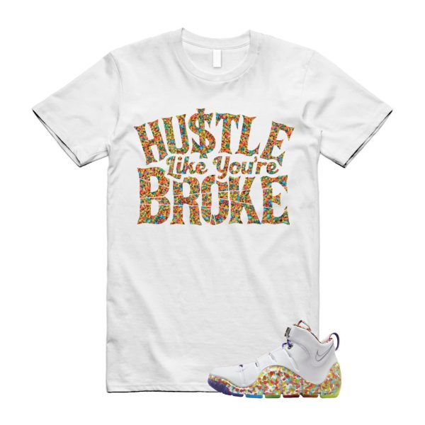 4 Fruity Pebbles True Red Mean Green Varsity Purple Lebron White T Shirt Match BROKE, DQ9310-100 Jezsport.com