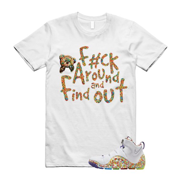 4 Fruity Pebbles True Red Mean Green Varsity Purple Lebron White T Shirt Match FCK, DQ9310-100 Jezsport.com