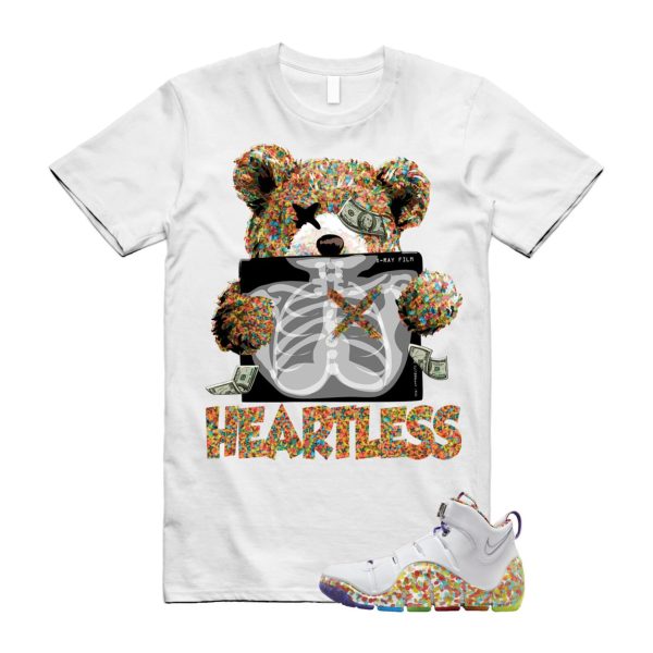 4 Fruity Pebbles True Red Mean Green Varsity Purple Lebron White T Shirt Match HEART, DQ9310-100 Jezsport.com