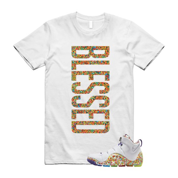 4 Fruity Pebbles True Red Mean Green Varsity Purple Lebron White T Shirt Match VERTBLS, DQ9310-100 Jezsport.com