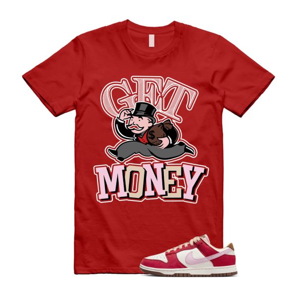 Dunk Bacon Low PRM Sport Red Sheen Sail Medium Brown White T Shirt Match GM ,FB7910-600 Jezsport.com