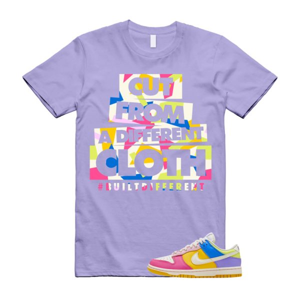 Dunk Solar Flare Multi-Color Low Sail White Yellow Pink Blue Green Purple Lavender T Shirt Match CLOTH ,FD9923-111 Jezsport.com