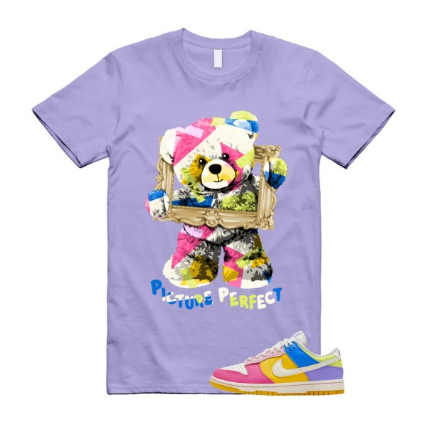 Dunk Solar Flare Multi-Color Low Sail White Yellow Pink Blue Green Purple Lavender T Shirt Match PIC ,FD9923-111 Jezsport.com