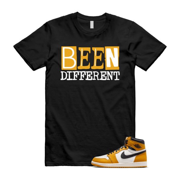 Ochre Yellow Black Sail White 1 Retro High OG T Shirt Match BEEN ,FD1437-701 Jezsport.com