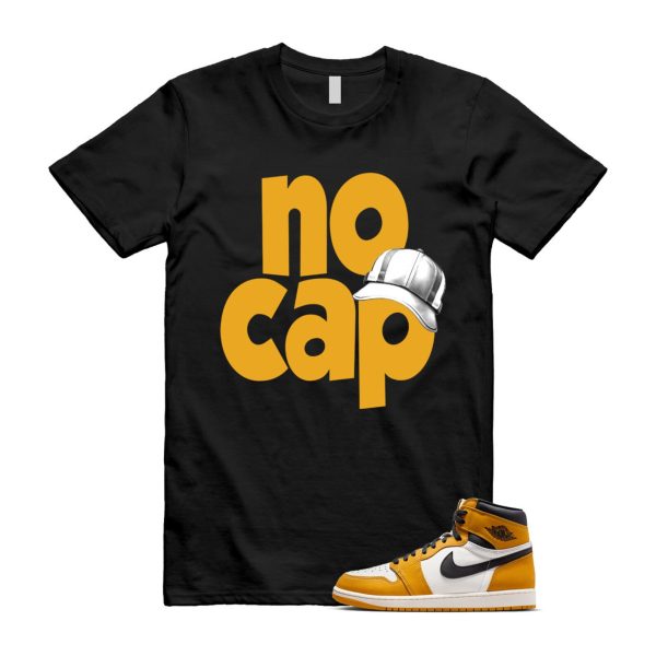 Ochre Yellow Black Sail White 1 Retro High OG T Shirt Match NO CAP ,FD1437-701 Jezsport.com