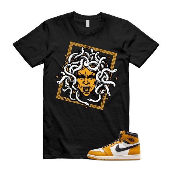 Ochre Yellow Black Sail White 1 Retro High OG T Shirt Match SHM ,FD1437-701 Jezsport.com