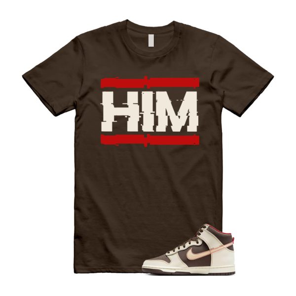 Dunk Baroque Brown Sesame Coconut Milk Mystic Red High T Shirt Match HIM ,DB2179-200 Jezsport.com