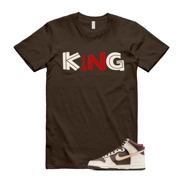 Dunk Baroque Brown Sesame Coconut Milk Mystic Red High T Shirt Match KING ,DB2179-200 Jezsport.com