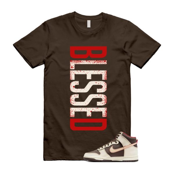 Dunk Baroque Brown Sesame Coconut Milk Mystic Red High T Shirt Match VERTBLS ,DB2179-200 Jezsport.com