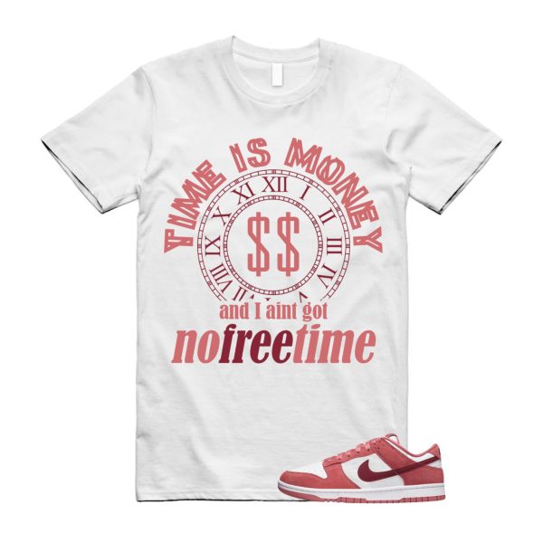 Dunk Valentine's Day Low Team Red Adobe Dragon White T Shirt Match FREE TIME ,FQ7056-100 Jezsport.com