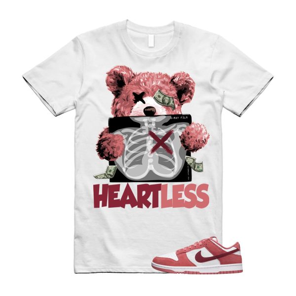 Dunk Valentine's Day Low Team Red Adobe Dragon White T Shirt Match HEART ,FQ7056-100 Jezsport.com