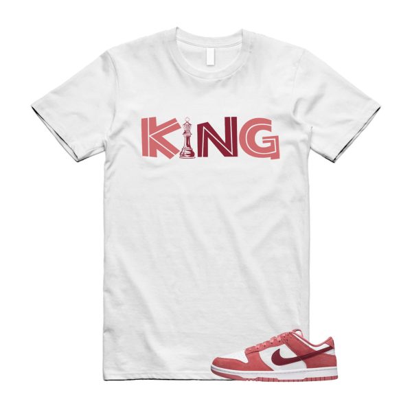 Dunk Valentine's Day Low Team Red Adobe Dragon White T Shirt Match KING ,FQ7056-100 Jezsport.com