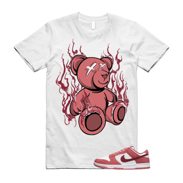 Dunk Valentine's Day Low Team Red Adobe Dragon White T Shirt Match LIT ,FQ7056-100 Jezsport.com