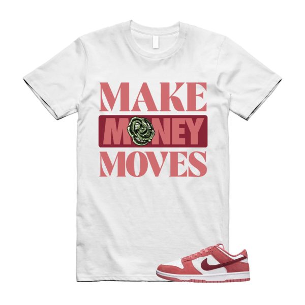 Dunk Valentine's Day Low Team Red Adobe Dragon White T Shirt Match MOVES ,FQ7056-100 Jezsport.com