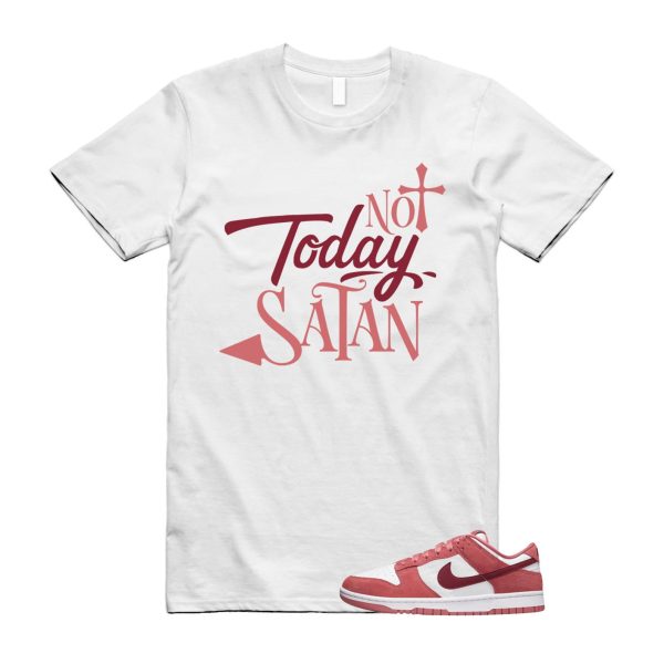 Dunk Valentine's Day Low Team Red Adobe Dragon White T Shirt Match SATAN ,FQ7056-100 Jezsport.com