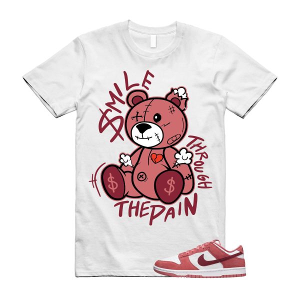 Dunk Valentine's Day Low Team Red Adobe Dragon White T Shirt Match SM2 ,FQ7056-100 Jezsport.com