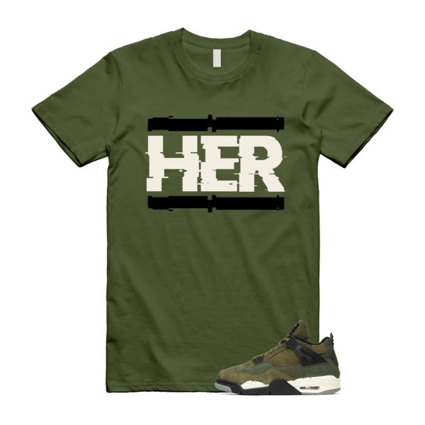 4 Olive Craft Medium SE Pale Vanilla Khaki Black Sail T Shirt Match HER ,FB9927-200 Jezsport.com