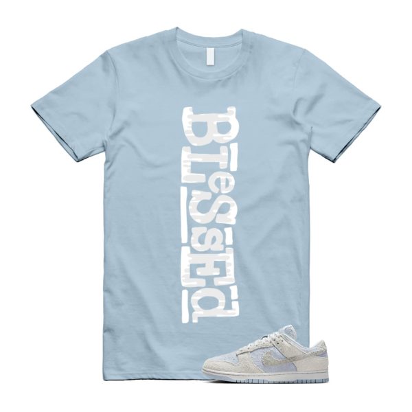 Dunk Armory Blue and Photon Dust Light Low Grey White T Shirt Match B2 ,FZ3779-025 Jezsport.com