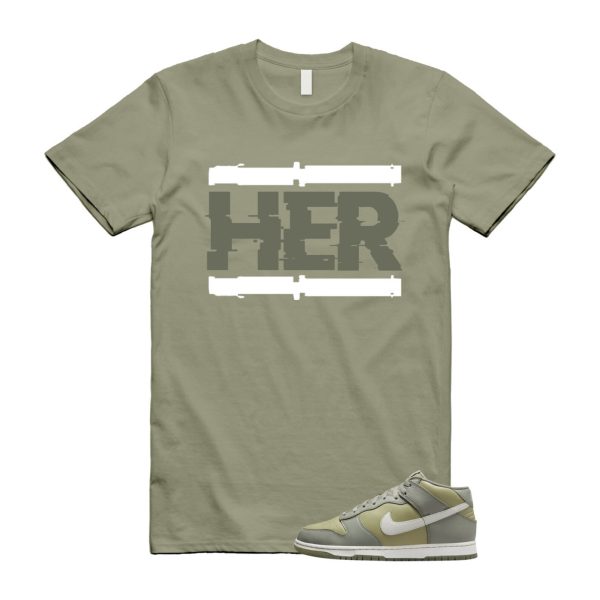 Dunk Dark Stucco Neutral Olive Light Bone Mid T Shirt Match HER ,FJ4194-001 Jezsport.com