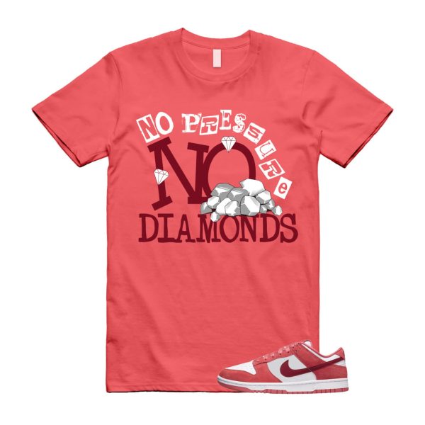 Dunk Valentine's Day Low Team Red Adobe Dragon White T Shirt Match DIAMOND ,FQ7056-100 Jezsport.com