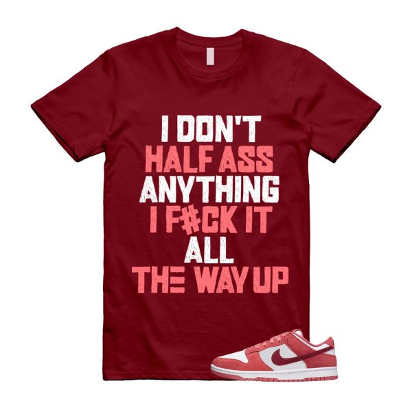 Dunk Valentine's Day Low Team Red Adobe Dragon White T Shirt Match HALF ,FQ7056-100 Jezsport.com