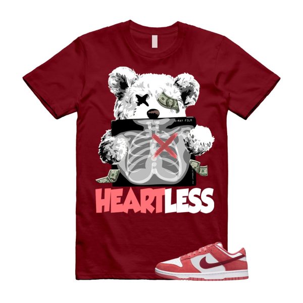 Dunk Valentine's Day Low Team Red Adobe Dragon White T Shirt Match HEART ,FQ7056-100 Jezsport.com