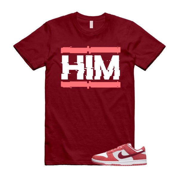 Dunk Valentine's Day Low Team Red Adobe Dragon White T Shirt Match HIM ,FQ7056-100 Jezsport.com