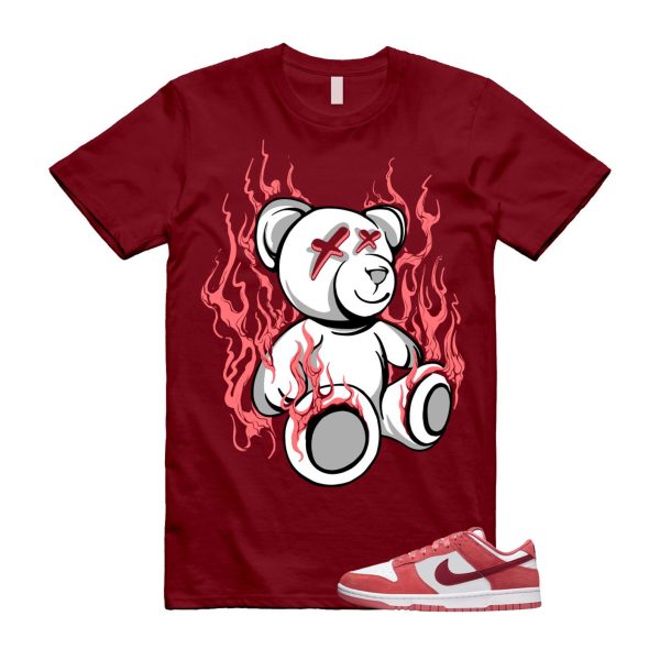 Dunk Valentine's Day Low Team Red Adobe Dragon White T Shirt Match LIT ,FQ7056-100 Jezsport.com