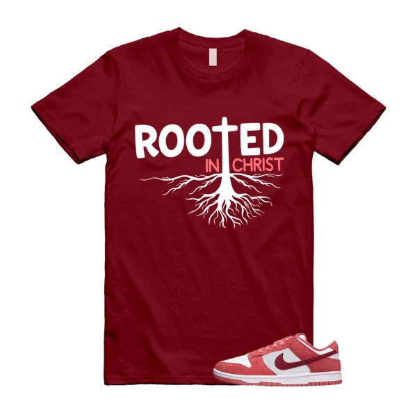 Dunk Valentine's Day Low Team Red Adobe Dragon White T Shirt Match ROOTED ,FQ7056-100 Jezsport.com