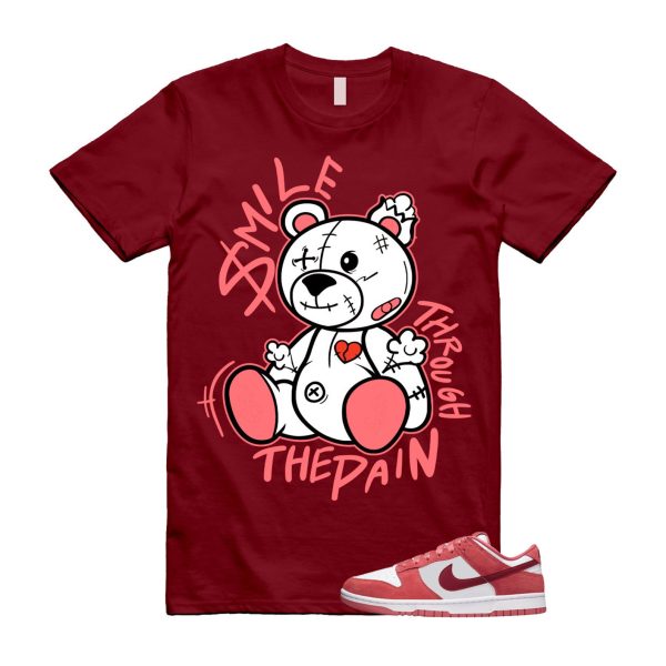 Dunk Valentine's Day Low Team Red Adobe Dragon White T Shirt Match SM2 ,FQ7056-100 Jezsport.com