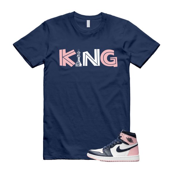 Atmosphere 1 Laser Pink White Obsidian Retro High OG Navy Blue T Shirt Match KING ,DD9335-641 Jezsport.com