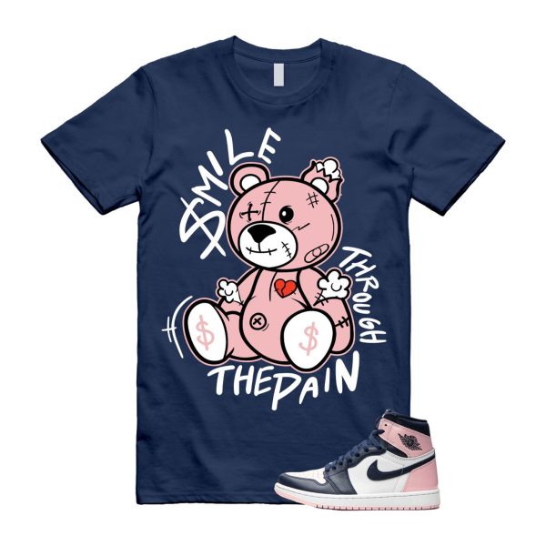 Atmosphere 1 Laser Pink White Obsidian Retro High OG Navy Blue T Shirt Match SM2 ,DD9335-641 Jezsport.com