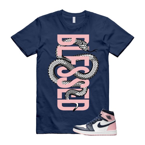 Atmosphere 1 Laser Pink White Obsidian Retro High OG Navy Blue T Shirt Match SNAKEBLS ,DD9335-641 Jezsport.com