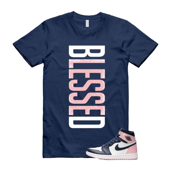 Atmosphere 1 Laser Pink White Obsidian Retro High OG Navy Blue T Shirt Match VERTBLS ,DD9335-641 Jezsport.com