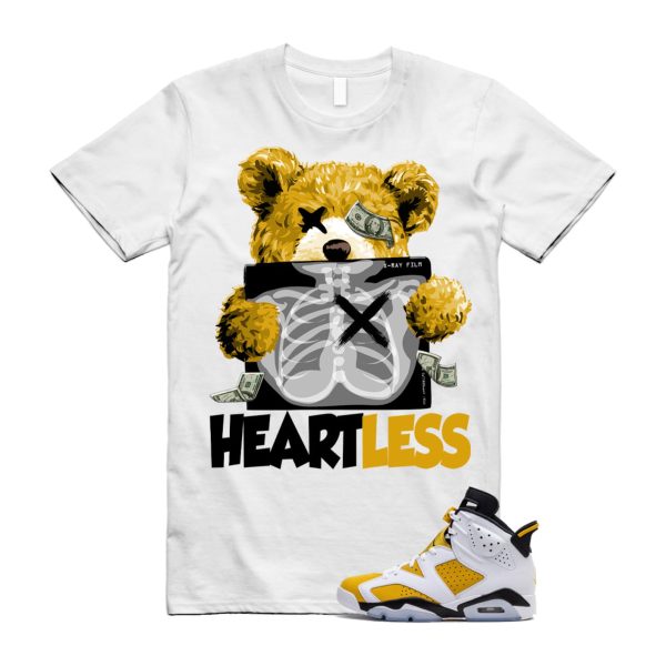 Yellow Ochre 6 Black White T Shirt Match HEART ,CT8529-170 Jezsport.com