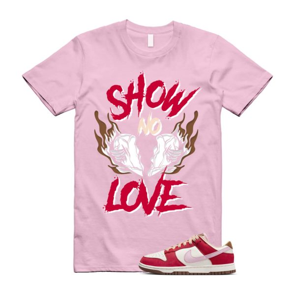 Dunk Bacon Low PRM Sport Red Sheen Sail Medium Brown White T Shirt Match NO LOVE ,FB7910-600 Jezsport.com