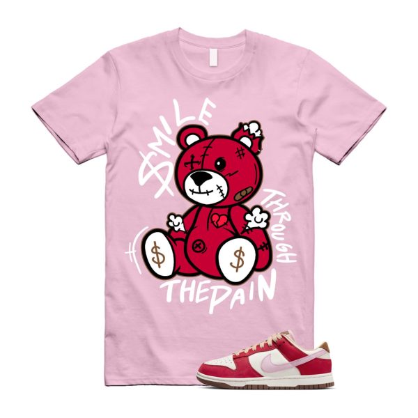 Dunk Bacon Low PRM Sport Red Sheen Sail Medium Brown White T Shirt Match SM2 ,FB7910-600 Jezsport.com