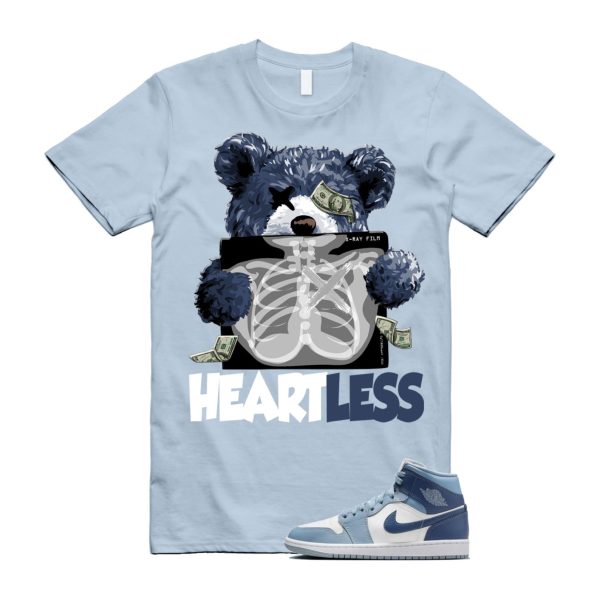 Diffused Blue 1 Mid Sail Grey White T Shirt Match HEART Jezsport.com