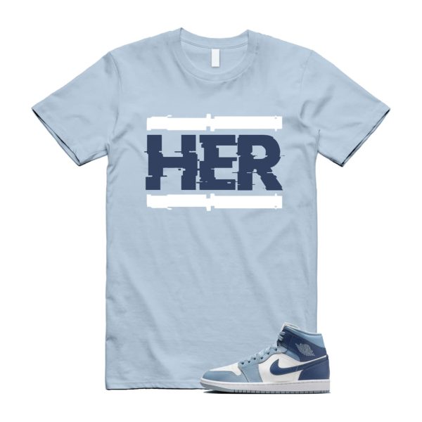 Diffused Blue 1 Mid Sail Grey White T Shirt Match HER Jezsport.com