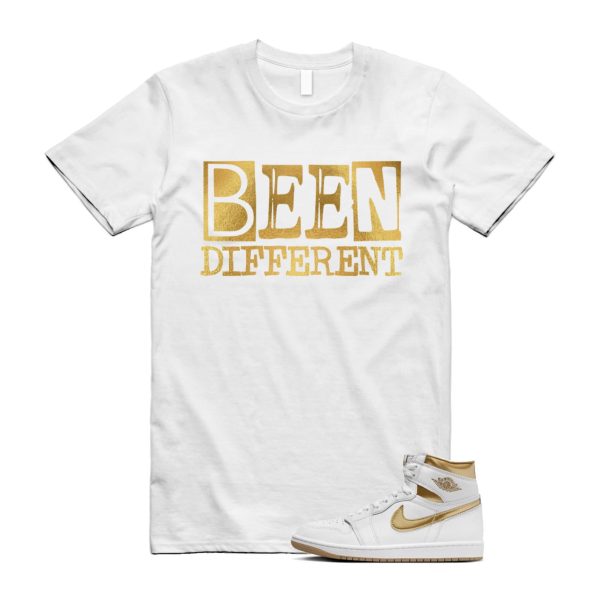 Metallic Gold 1 White Gum Light Brown Retro High OG T Shirt Match BEEN, FD2596-107 Jezsport.com