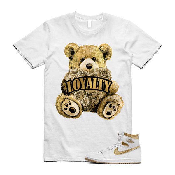 Metallic Gold 1 White Gum Light Brown Retro High OG T Shirt Match LYLTY, FD2596-107 Jezsport.com