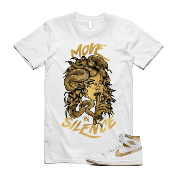 Metallic Gold 1 White Gum Light Brown Retro High OG T Shirt Match MIS, FD2596-107 Jezsport.com